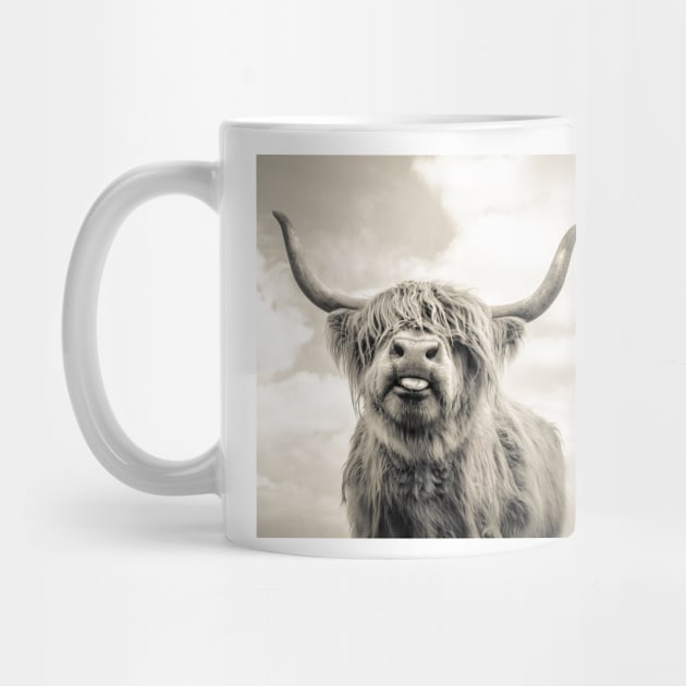 Cheeky Highland Cow by wildtribe